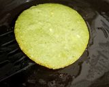 A picture of step 8 of Louki pancake make with leftover rice.