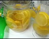 A picture of step 12 of Fresh lemon juice in jar|| and lemonade.