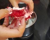 A picture of step 2 of Red Velvet Cake Milkshake💕❤.