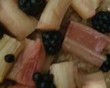 A picture of step 5 of Rhubarb and Blackberry Oat Slices.