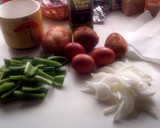 Foto del paso 1 de la receta: Patatas revueltas con huevos, cebolla y pimientos