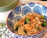 Foto del paso 5 de la receta: Arroz con verduras y langostinos en Quick Quinoa and Rice Lékué