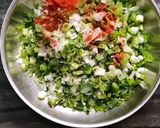 A picture of step 2 of Green Garlic paratha.