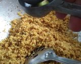 A picture of step 4 of Muthiya Lasaniya Khamani.