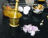 A picture of step 1 of Eggs Lahsa: Arabic Scrambled Eggs Breakfast.