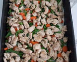 Besamelben sült, zöldséges-húsos rakott krumpli recept fázis 2 fotója