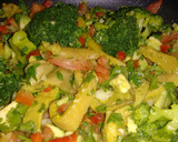 Foto del paso 9 de la receta: Setas ostra, brócoli, aguacate, tomate con  toque de Agua de Mar