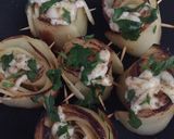 A picture of step 4 of Fry Potato roses.