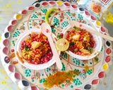 A picture of step 5 of Kurkuri Mathri Chaat 🎉🎉.