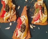 A picture of step 4 of Whole Wheat Fenugreek Nachos Chat 😋.