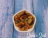 A picture of step 4 of Oven Roasted Jackfruit Seeds with Kasuri Methi.