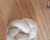 A picture of step 6 of White chapati (oiled thrice and rolled out twice).