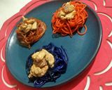 A picture of step 10 of Colorful spaghetti.