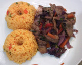 Foto del paso 11 de la receta: Carne salteada con vegetales y arroz primavera 🍛