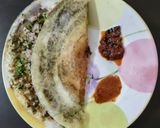 A picture of step 5 of Moringa powder onion dosa.