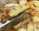 Foto langkah ke 8 dari resep Pizzaa tersehat dijamin melted !! Crust nya ayam ga pake tepung !.