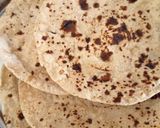 A picture of step 1 of Leftover Roti basket pizza.