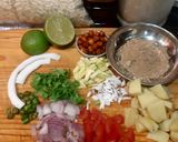 A picture of step 2 of Kolkata style Jhal Muri (Masala Muri / Sukha Bhel).