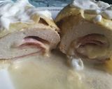 Csirkemellbe teker sonka, sajt-Leveles tésztában sütve! recept fázis 9 fotója