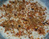 A picture of step 4 of Dahi ka takkad.