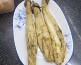 Hình bước làm 1 của món Cà tím nướng sốt mỡ hành