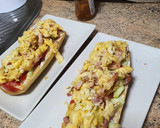 Foto del paso 2 de la receta: Tostada con revuelto de huevo con bacon
