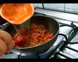 Foto do passo 7 de Macarrão ao molho de frango, calabresa e camarão