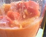 A picture of step 2 of Mango, papaya and carrot smoothie.
