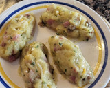 Foto del paso 6 de la receta: Tortas de patata, jamón, champiñones y queso