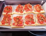Une image de l'étape 2 de Bruschettas bœuf mozzarella tomates cerises 🍅.