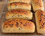 Gambar langkah 4 resipi Sourdough Hot Dog Buns.