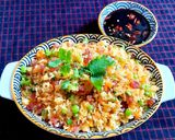 Hình bước làm 5 của món Cơm chiên dương châu