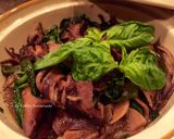 A picture of step 8 of Stir-Fried Baby Squid with Thai Basil.
