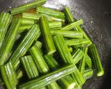 A picture of step 2 of Drumstick besan curry.