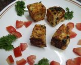 A picture of step 5 of Herbed Paneer bites.