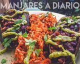 Foto del paso 8 de la receta: Pimientos Poblanos Rellenos de Arroz Integral y Alubias Negras