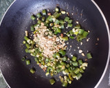 A picture of step 2 of String beans sabji.