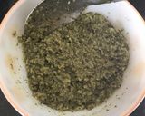 A picture of step 1 of Lauki Pizza with Pesto.