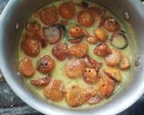 A picture of step 5 of Takachi Kadhi bhaji bhat.... Maharashtrian special.