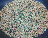 A picture of step 3 of Colorful Til ka mukhwas.