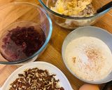 A picture of step 1 of “King Pecan” & Cranberry Cookies.