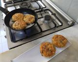A picture of step 7 of Stuffed chicken and noodle cutlet !.