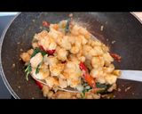 A picture of step 4 of Cooking Thai 5 Minutes Recipe Spicy Shrimp “ Pad Kra Pao Goong Sub “|ThaiChef Food.