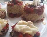 Foto del paso 5 de la receta: Champiñones rellenos + arroz con verdura (vegetariano)