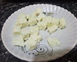 A picture of step 1 of Dry Chilli Paneer.