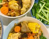 Hình bước làm 5 của món Gà tiềm 8 loại nấm 🍄‍🟫🍄