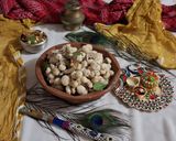 A picture of step 5 of Janmashtami special prasad bhog - Makhana Paag.