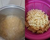 Foto langkah ke 2 dari resep Makaroni Tumis Ayam Bombay.