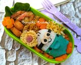 Foto langkah ke 10 dari resep Nasi Bento Minion.