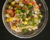 A picture of step 4 of Corn chaat.